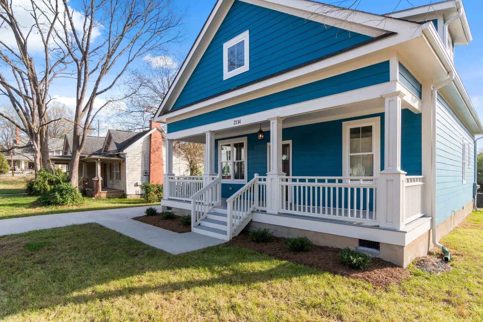 A cozy blue suburban house, the kind of home we buy in Algoa